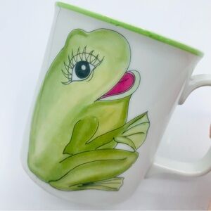 Vintage Sigma Japan Frog W Eyelashes & Lily Pad Coffee Mug